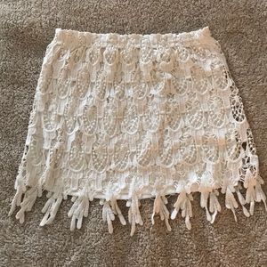 LF Stores Millau Lace Skirt in Cream